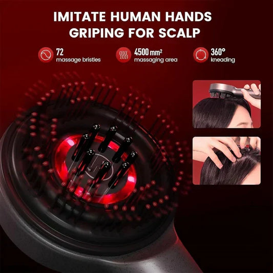 Scalp Massager Brush (Red) – فرشاة تدليك فروة الرأس (حمراء)